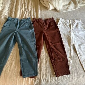 Everlane Women's Ankle Pants - Blue, Brown, and White